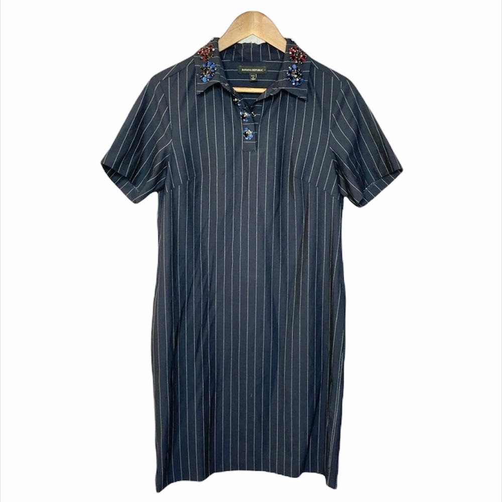 Banana republic jeweled neck shift dress